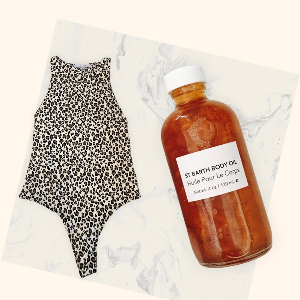 Gaze leopard print bodysuit